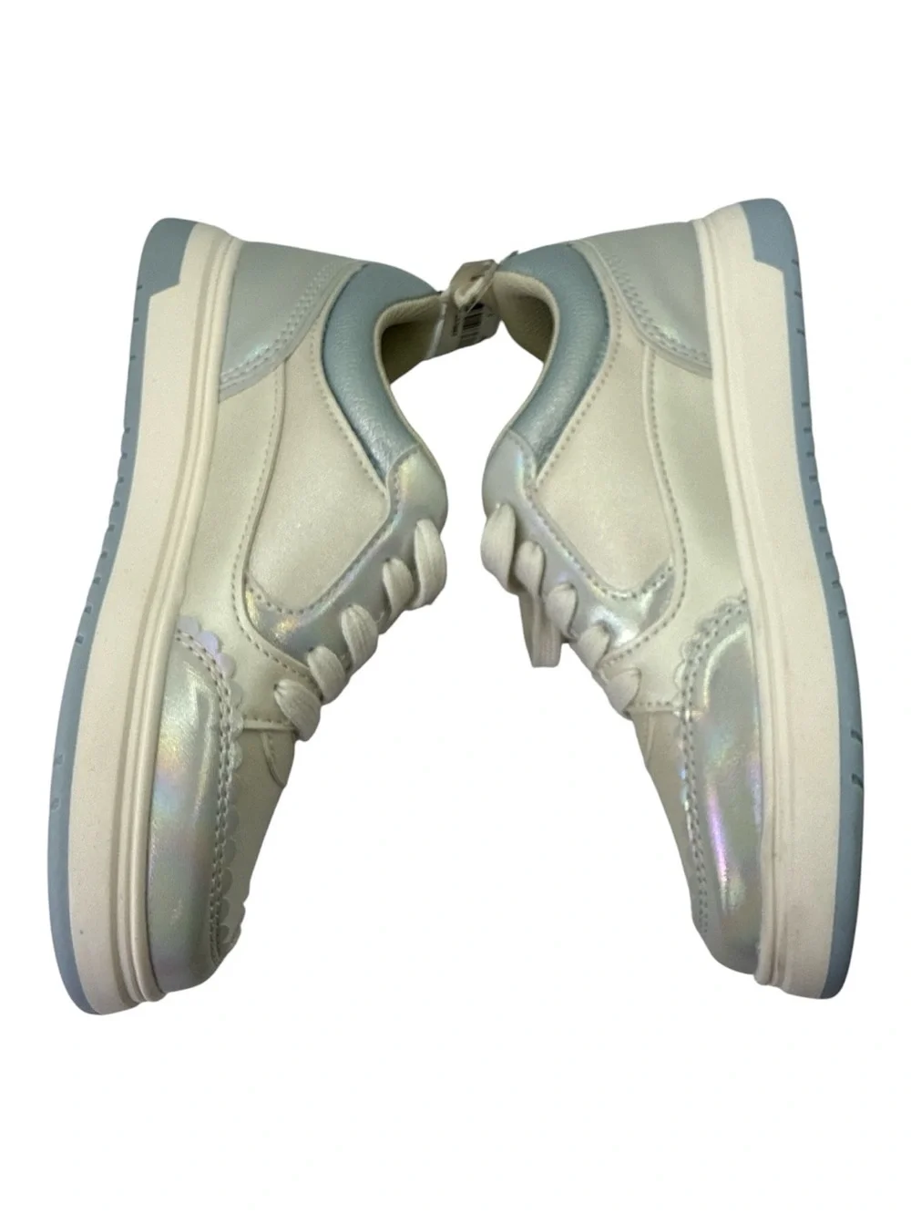 Old Navy Girls Shiny Low-Top Sneakers Metallic Sparkle Shoes Trendy‎ Casual Sz 1